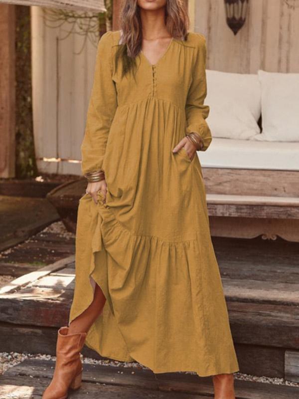 Ladies  casual long sleeve dress