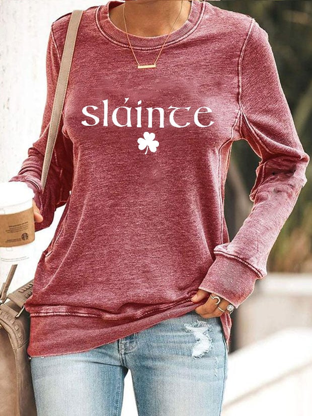 Sweatshirt mit St. Patrick's Day-Print für Damen von Slainte 