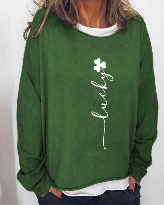 Women's St. Patrick's Round Neck Casual Sweatshirt