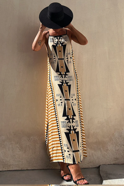 Take A Trip Ethnic Prints  A-line Slip Dress