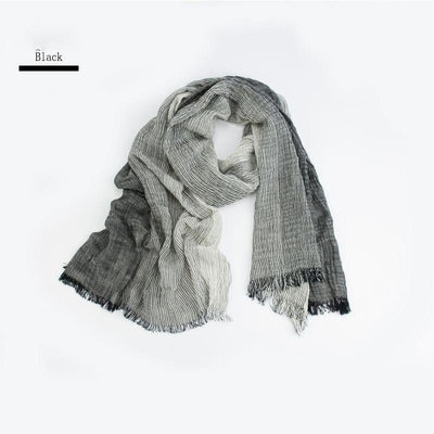 Gradual change in striped Cotton Scarf