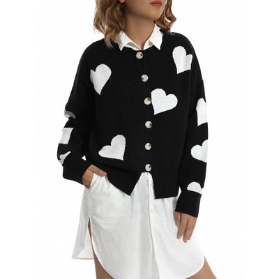 Cardigan Femme Pull Coeur