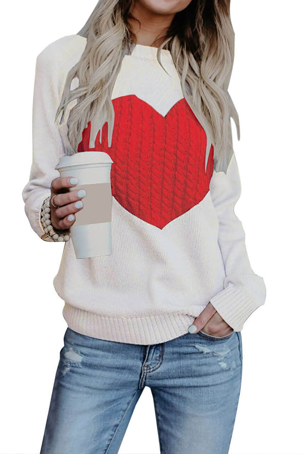 Casual Love Pattern Sweater (2 Colors)