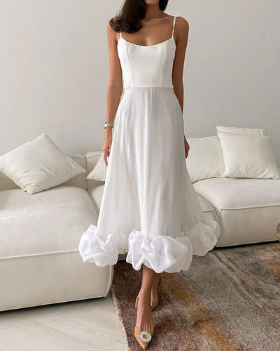 Elegant Solid Color Slip Dress