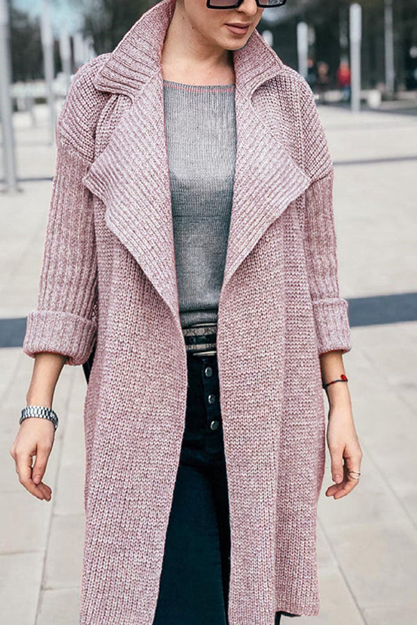 Casual Warm Loose Lapel Knitted Cardigan