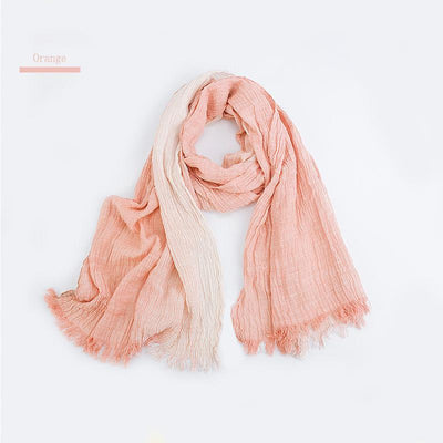 Gradual change in striped Cotton Scarf