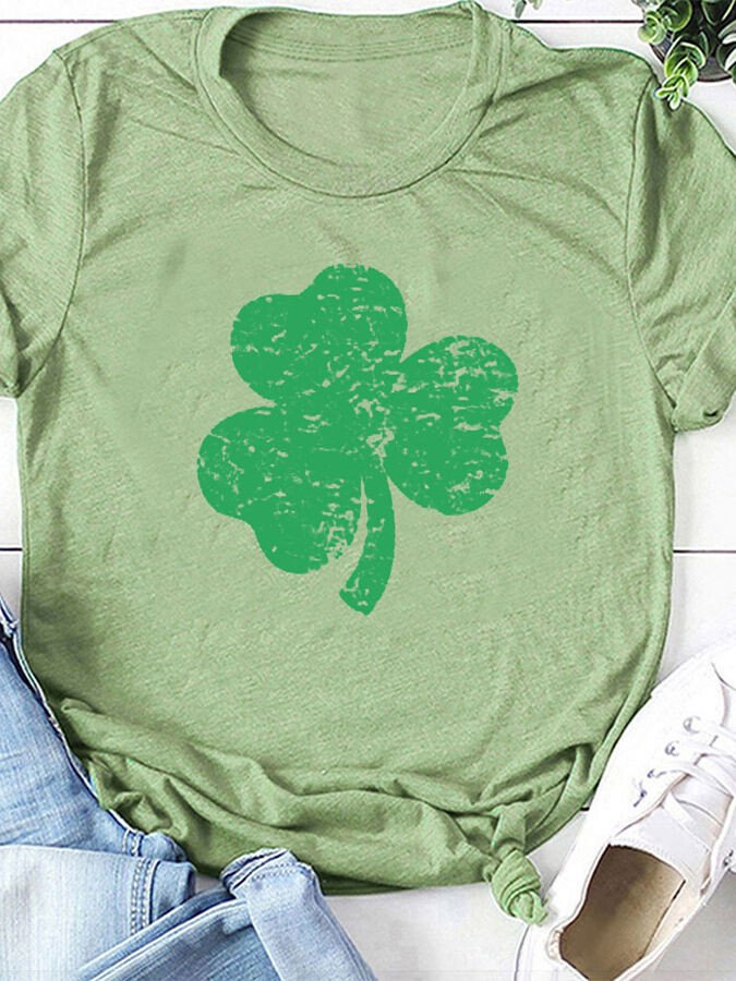 T-shirt à manches courtes Shamrock pour femmes de la Saint-Patrick 