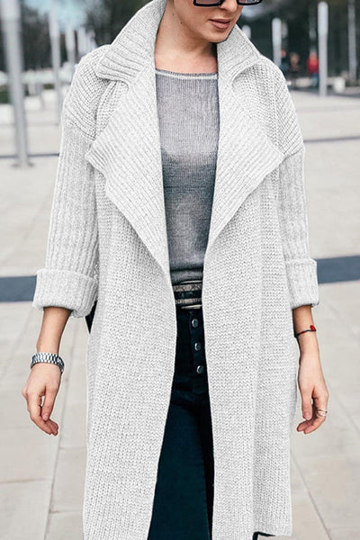 Casual Warm Loose Lapel Knitted Cardigan