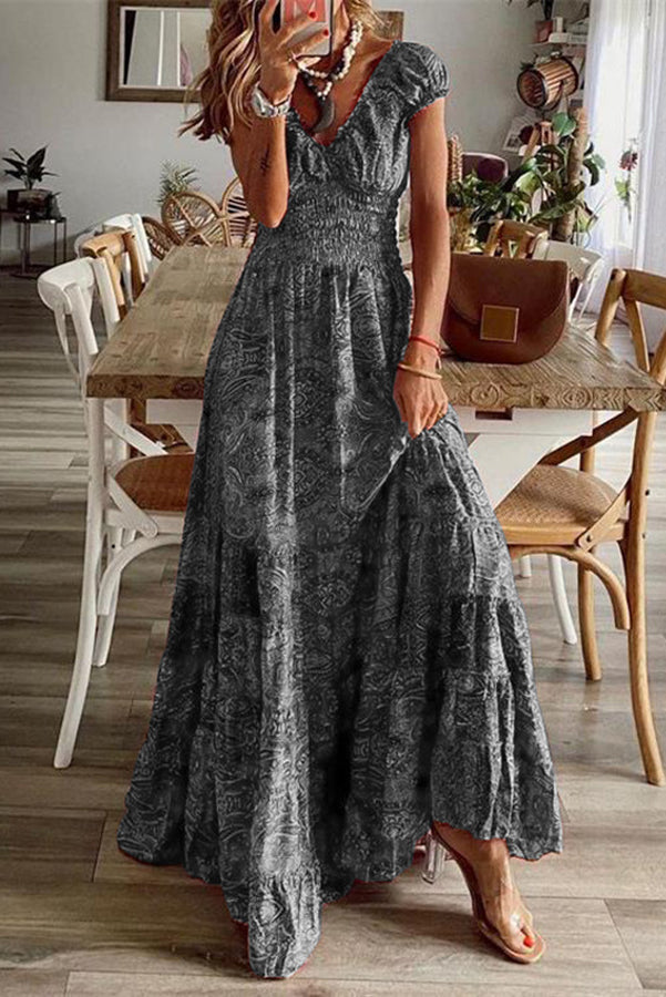 Robe longue à motif cachemire Endless Love Story