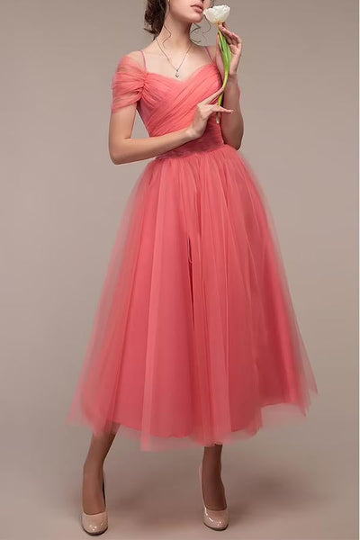 sexy word neck wedding bridesmaid dress