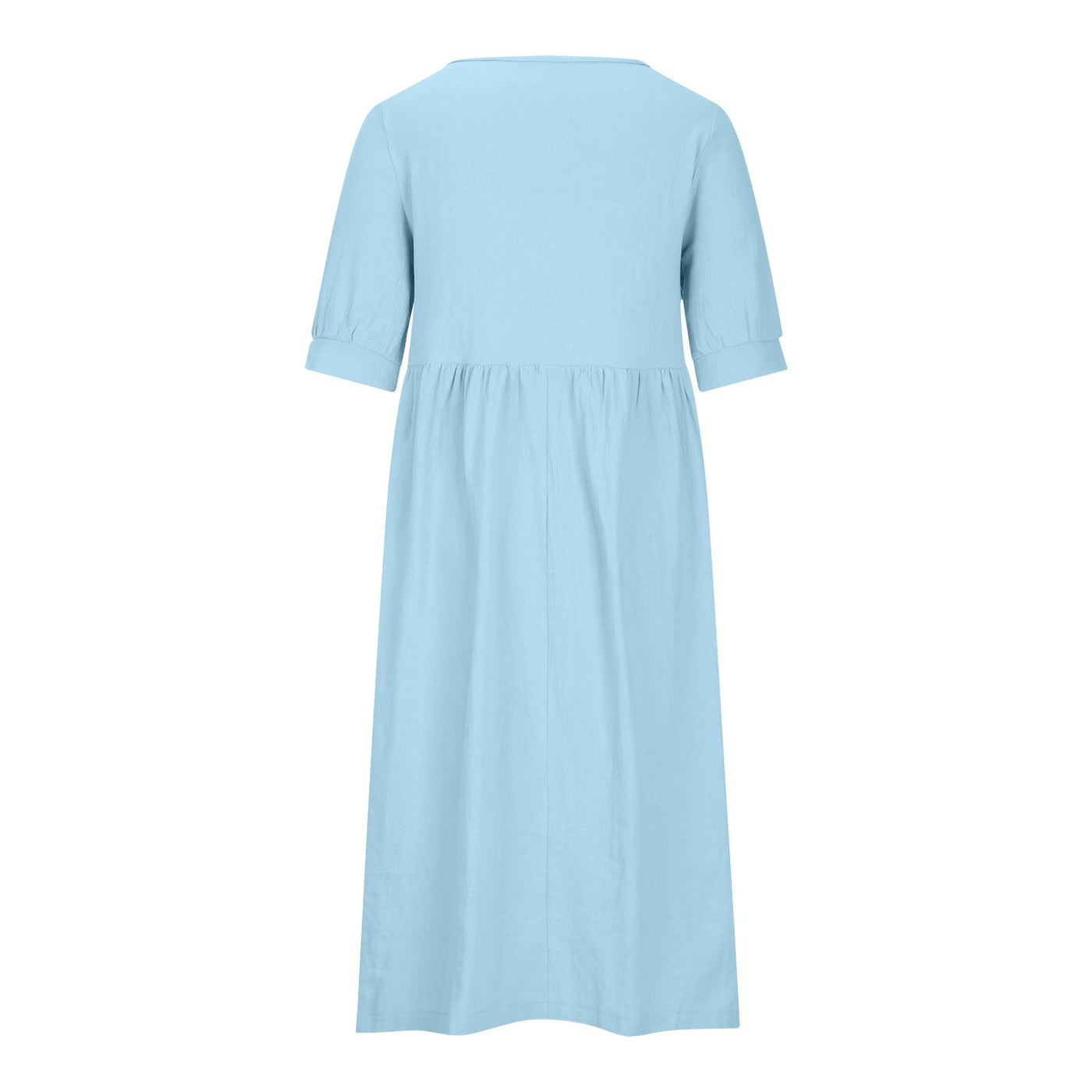 Robe midi décontractée de couleur unie à taille ample 