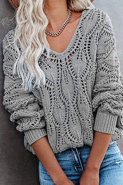 Casual Hollow Knitting Sweater