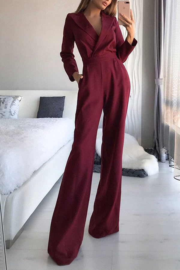 New Long Sleeved Slim Fit Jumpsuit