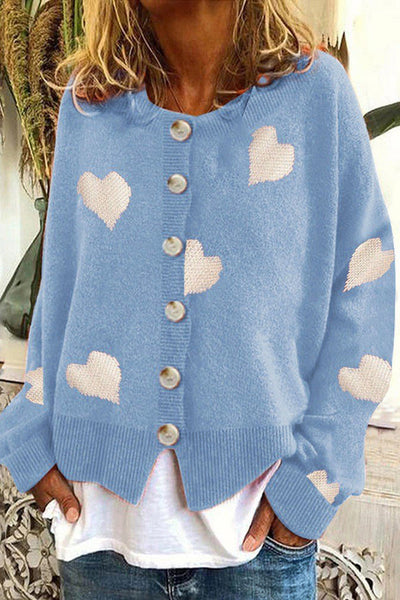 Heart Sweater Women's Cardigan