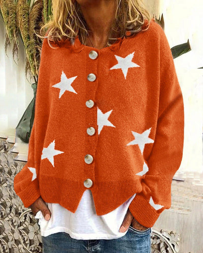 Women's Star Sweater Cardigan