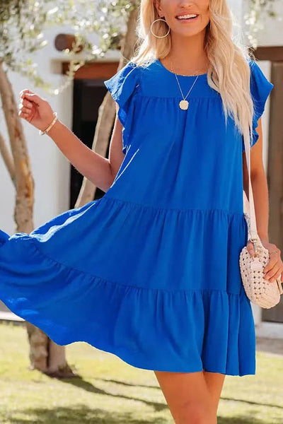 Patrice Pocketed Tiered Babydoll Dress