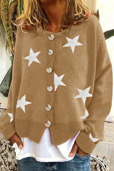 Women's Star Sweater Cardigan