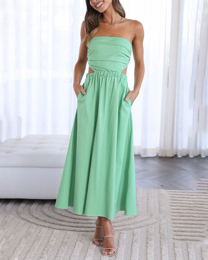 Off shoulder sexy wrap bust dress