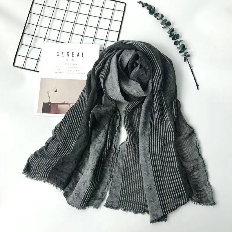 Vintage Jacquard Wide Stripe Scarf