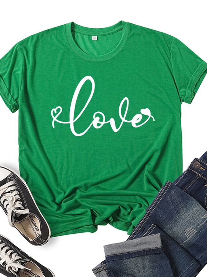 Women's St. Patrick's Day LOVE Short Sleeve T-Shirt