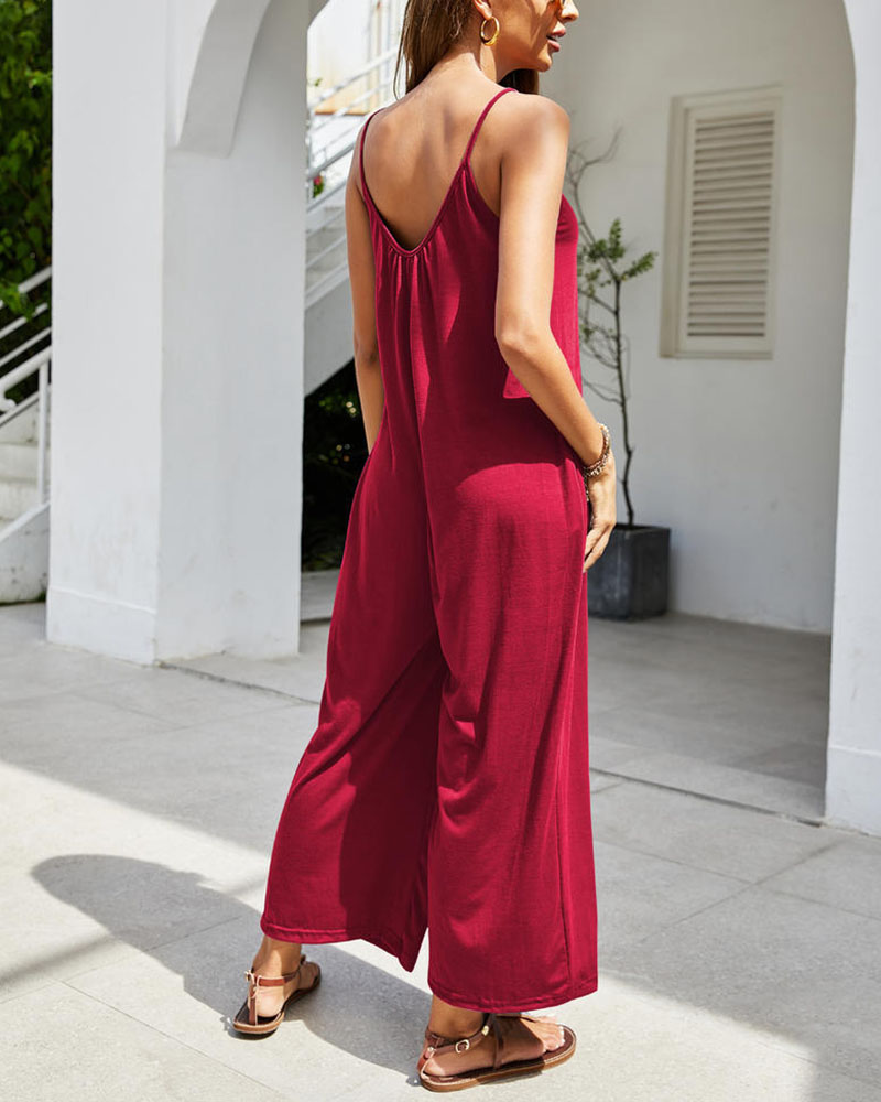 Sexy V-Neck Sling Jumpsuit