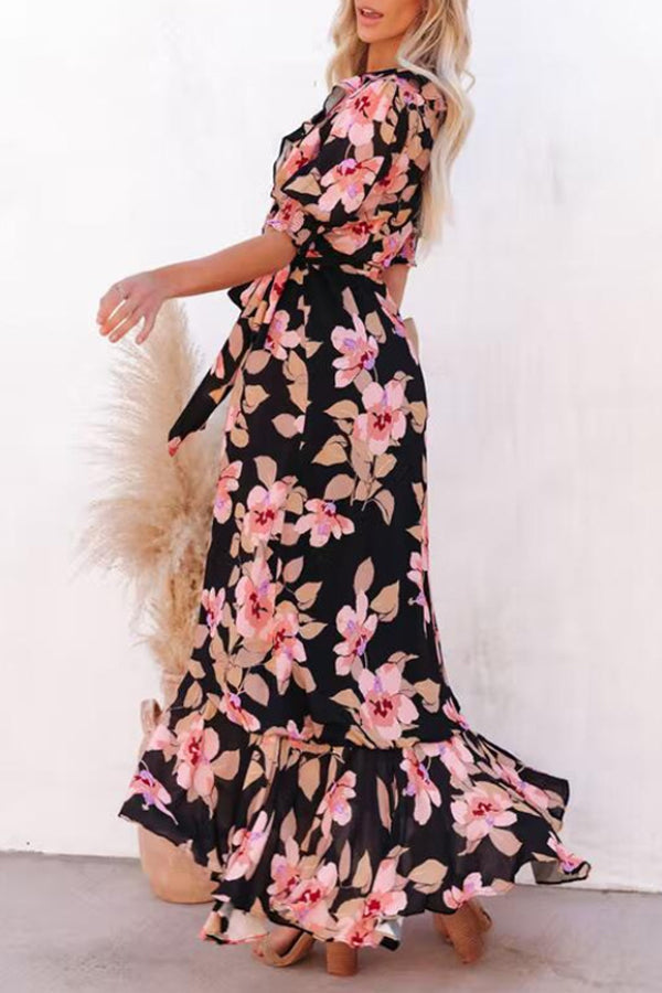 Lewyn Floral Wrap Maxi Dress